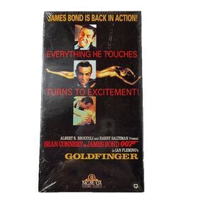 James Bond Goldfinger VHS 1964 Movie PG Sean Connery New Sealed